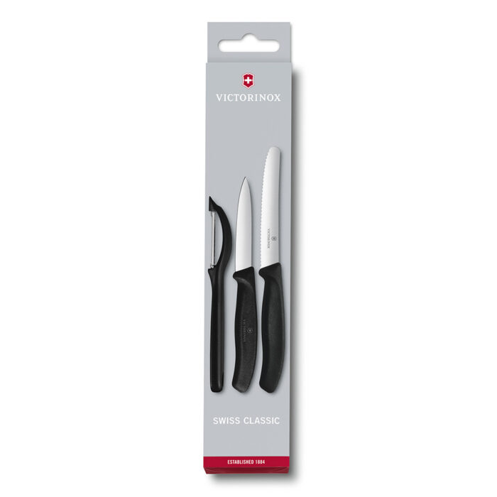 Set de 2 cuchillos de verduras y pelador